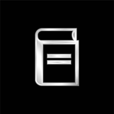 Kitap Ana Hattı gümüş kaplama metalik simge