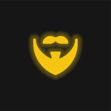 Sakal sarısı parlak neon simgesi