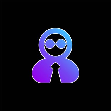 Kör Kişi Mavi Gradyan vektör simgesi