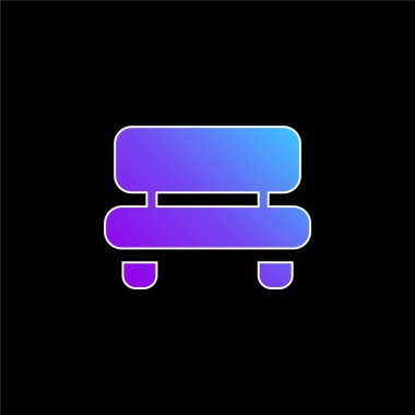 Bench blue gradient vector icon clipart
