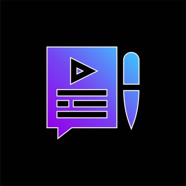 Günlük mavi gradyan vektör simgesi