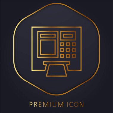 ATM altın hat prim logosu veya simgesi