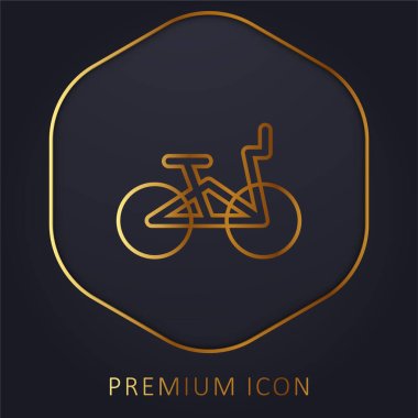 Bmx golden line premium logo or icon clipart