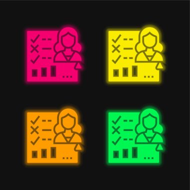 Değer Biçimi: Parlak neon vektör simgesi