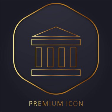 Banka altın hat premium logosu veya simgesi