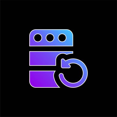 Yedekleme mavi gradyan vektör simgesi