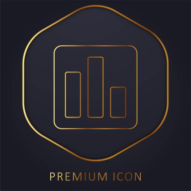 Analitik altın çizgi prim logosu veya simgesi