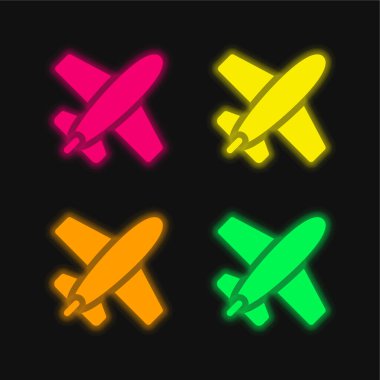 Parlayan neon vektör simgesi