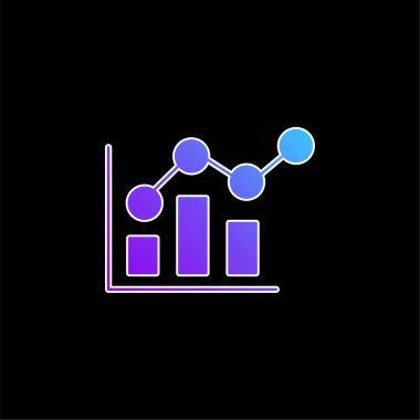 Çubuk Mavi Gradyan vektör simgesi