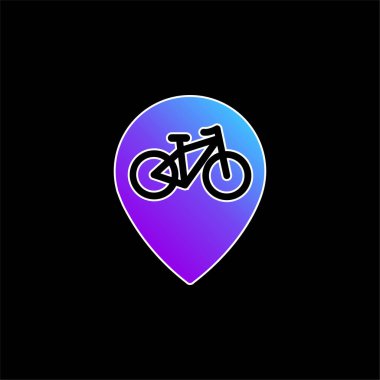 Bike Zone Signal blue gradient vector icon clipart