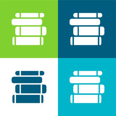 Kitap Yığını Düz Renk en az simge kümesi