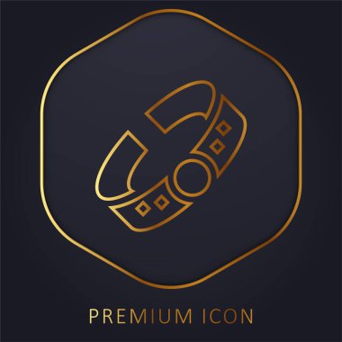 Bilezik altın çizgi prim logosu veya simgesi