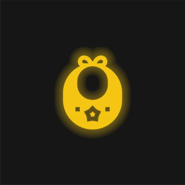 Önlük sarı parlak neon simgesi