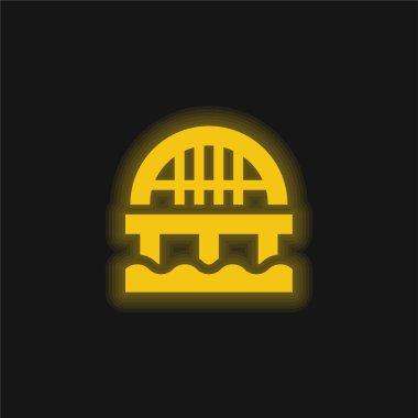 Köprü sarısı parlak neon simgesi