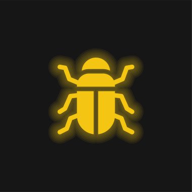 Böcek sarısı parlak neon simgesi