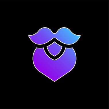 Sakal mavi gradyan vektör simgesi