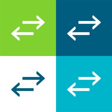 Oklar Düz 4 renk en küçük simge kümesi