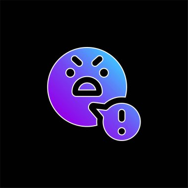 Kızgın mavi gradyan vektör simgesi