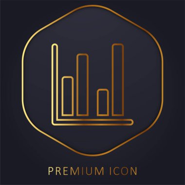 Çubuk Çizelgesi Altın Çizgi prim logosu veya simgesi