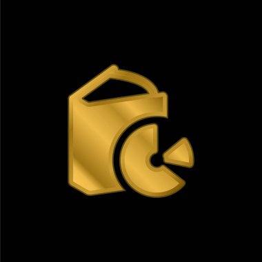 Cd altın kaplamalı metal simge ya da logo vektörlü kitap