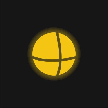 Dünya Logosu 'nun Reklamları Sarı Parlayan Neon Simgesi