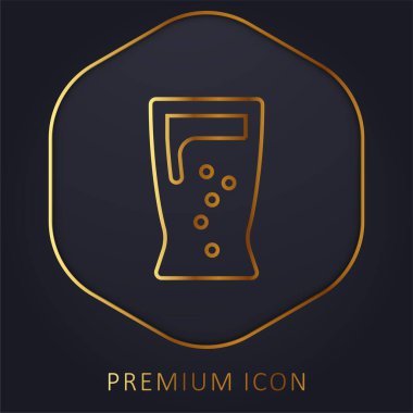 Bira altın çizgisi prim logosu veya simgesi