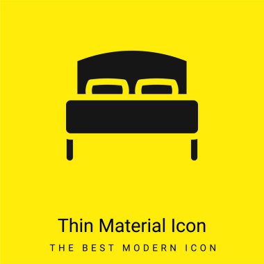 Yatak minimal parlak sarı madde simgesi