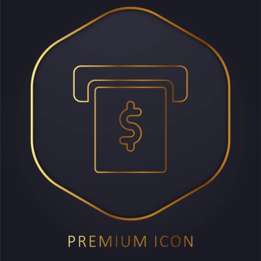 ATM altın hat prim logosu veya simgesi