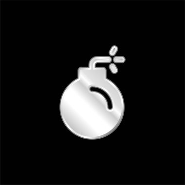 Bomba gümüş kaplama metalik simge