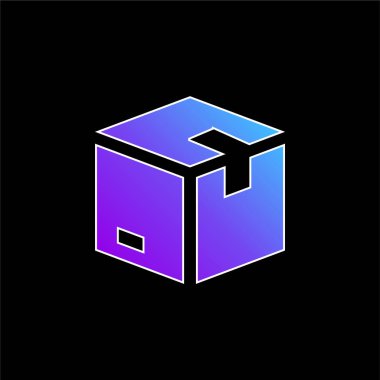 Kutu mavisi gradyan vektör simgesi