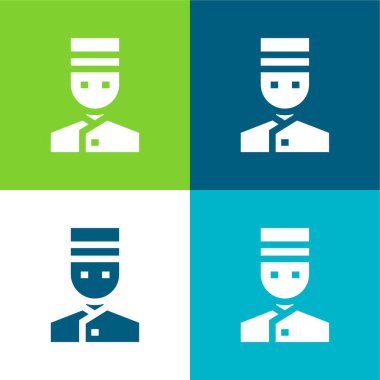 Belboy Düz 4 renk en küçük simge seti