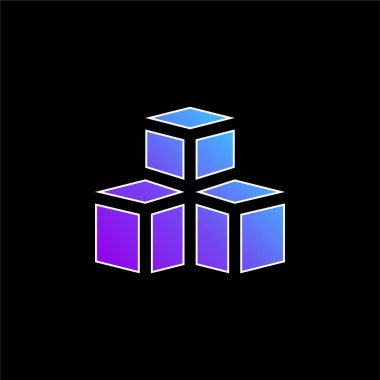 3d mavi model vektör simgesi