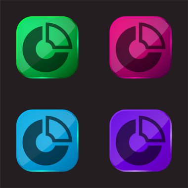 Analizler dört renkli cam simge