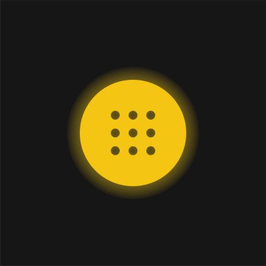 Uygulama sarı parlak neon simgesi