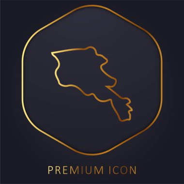 Ermenistan altın hat premium logosu veya simgesi