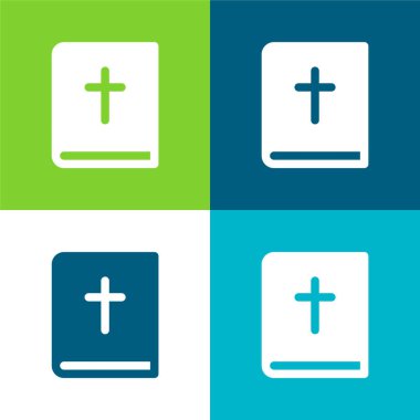 Bible Düz 4 renk en küçük simge kümesi