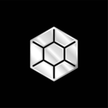 Büyük gümüş kaplama metalik simge