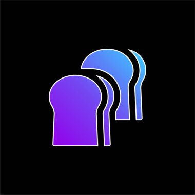 Ekmek mavisi gradyan vektör simgesi