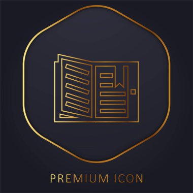 Altın satır premium logosu ya da simgesi