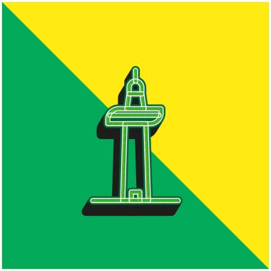 Auckland Green and yellow modern 3d vector icon logo clipart