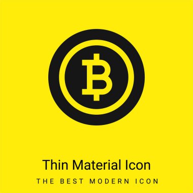 Bitcoin en az parlak sarı madde simgesi