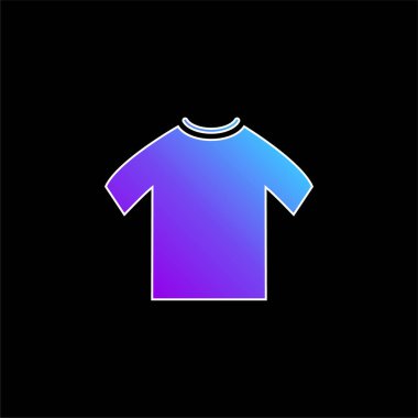 Siyah Erkek T-Shirt mavi eğimli vektör simgesi