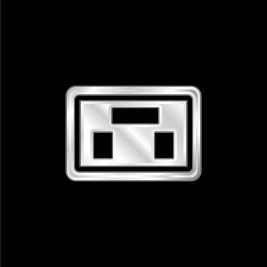 Amerikan Futbol Puanları Gümüş kaplama metalik ikon