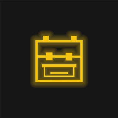 Sırt çantası Varyasyon Tasarımı Bir Portföy sarı parlak neon simgesi gibi