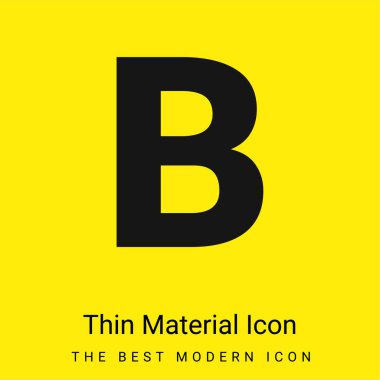 Bold minimal bright yellow material icon clipart