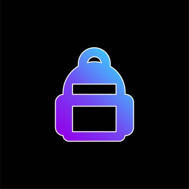 Sırt çantası mavi gradyan vektör simgesi