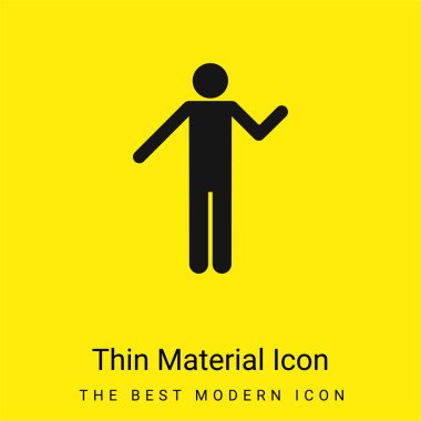 Basit Siluet Asgari parlak sarı malzeme simgesi