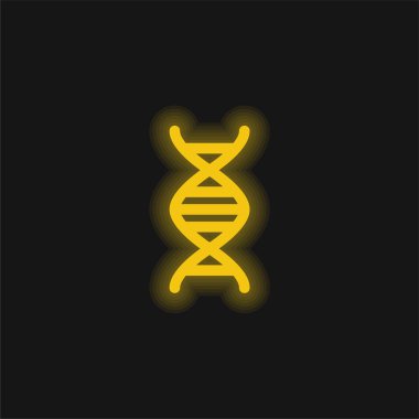 Biyoloji sınıfı sarı parlak neon simgesi