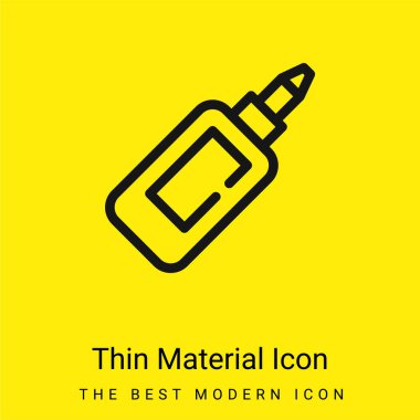 Bottle Of Glue minimal bright yellow material icon clipart