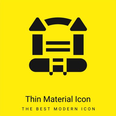 Bouncy Castle minimal bright yellow material icon clipart